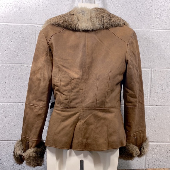 NWT Danier genuine, leather and rabbit, fur thermolite extreme coat - Picture 4 of 15